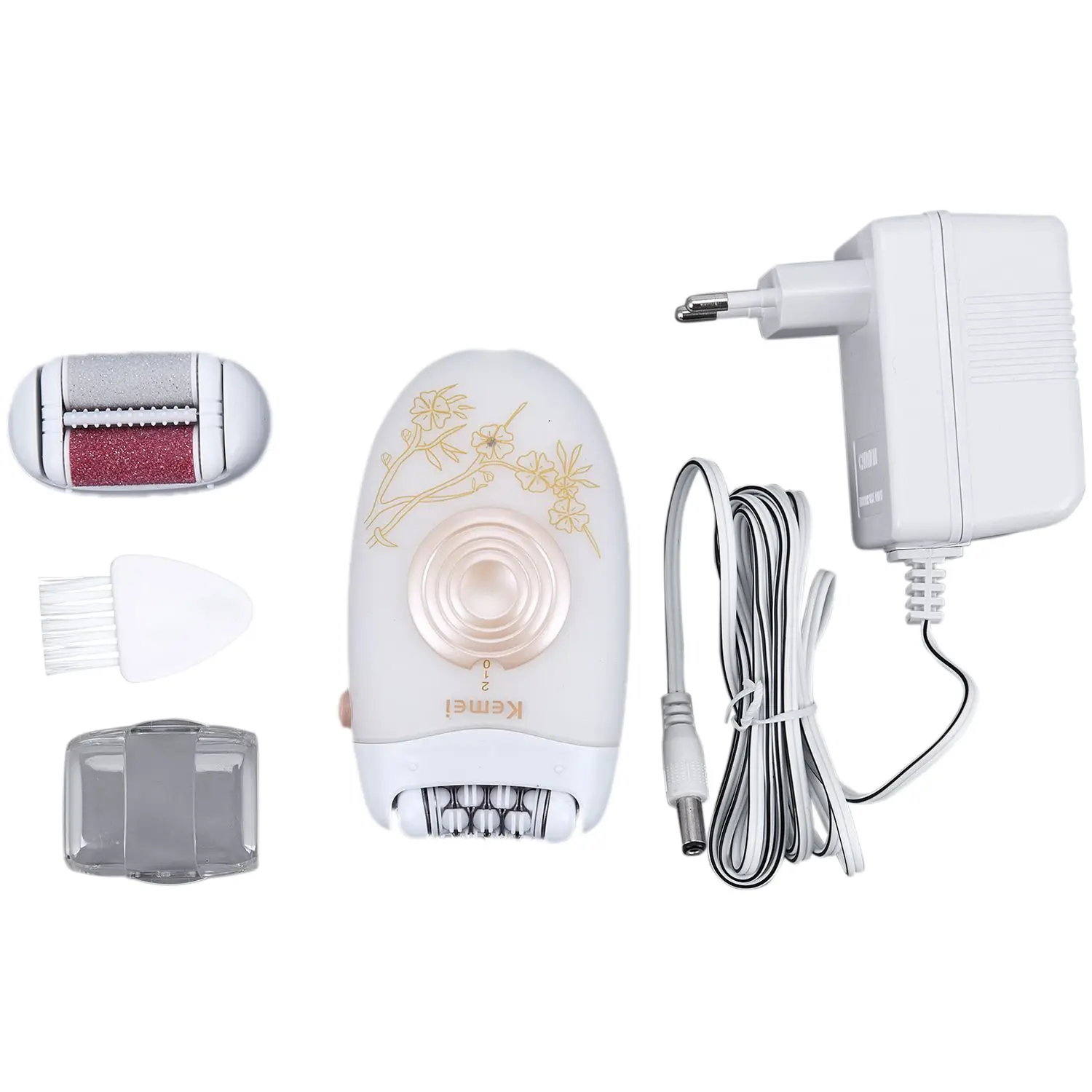 

Kemei KM-3076 2 in 1 White Epilator Women Trimmer for women electric epilator lady shaver for bikini hair removal multi-functi