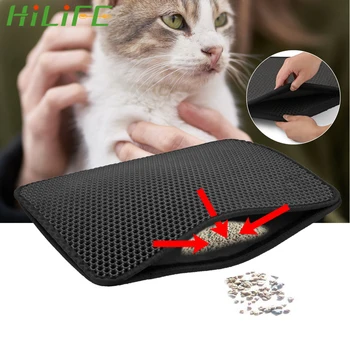 

HILIFE Bottom Non-slip Folding Cat Litter Trapper Mat Double Layer Pets Cat Litter Mats Waterproof EVA Foam Trash Pad