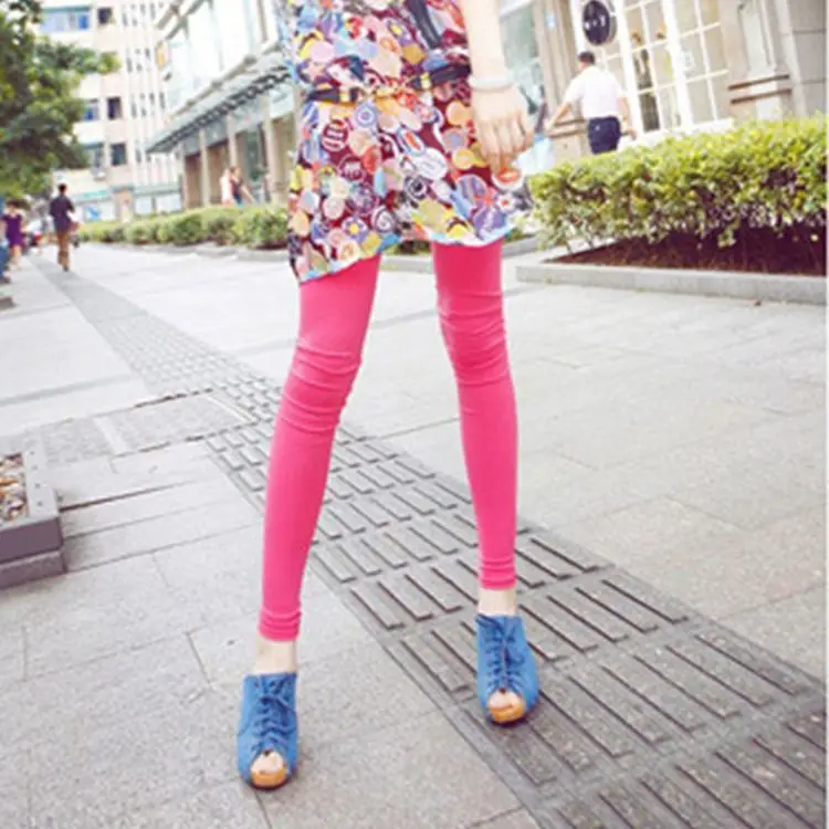 High Elastic Waist Spring Summer leggings women Pants New Fashion Casual Pattern Ultrathin Gauze Candy Color Pants mujer High Elastic Waist Spring Summer leggings women Pants New Fashion Casual Pattern Ultrathin Gauze Candy Color Pants mujer