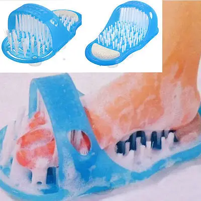 

New Hot Bath Shoe Pumice Stone Foot Scrubber Shower Brush Massager Slippers