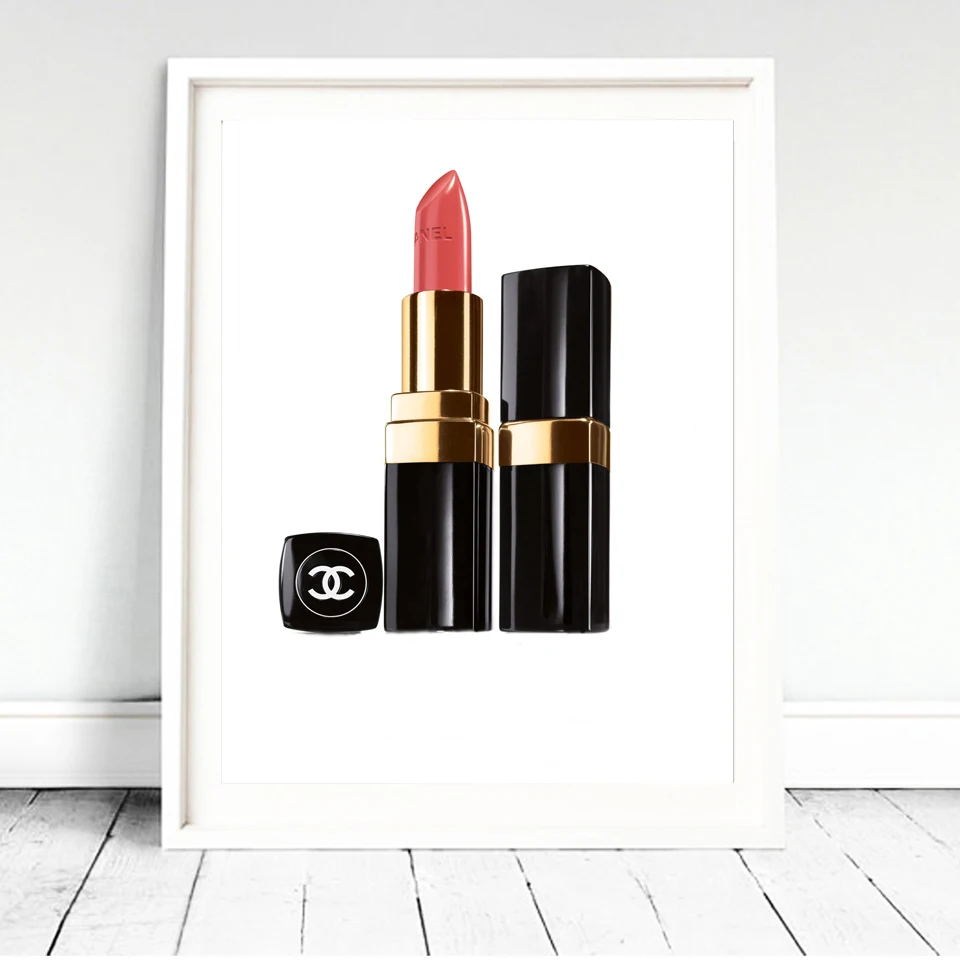 Fashion Red Lipstick Girls Canvas Paintings Paris Brand Wall Art