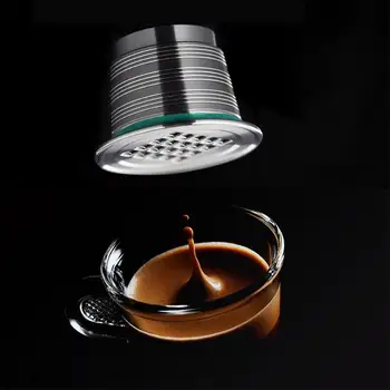 Reusable Nespresso Stainless Steel Metal Capsule Coffee Filter With Spoon Brush Coffee Filters For Nestle Coffee Machine