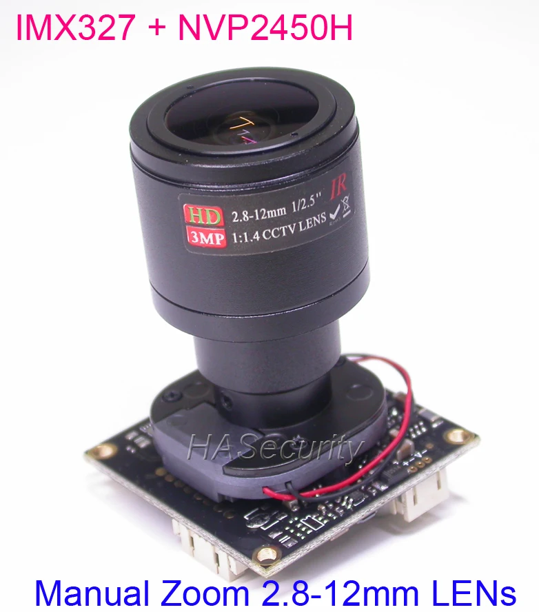 Ручной зуммируемый объектив HDR (WDR) AHD H / CVBS 1/2.8 &quotSTARVIS IMX327 CMOS NVP2450 камера