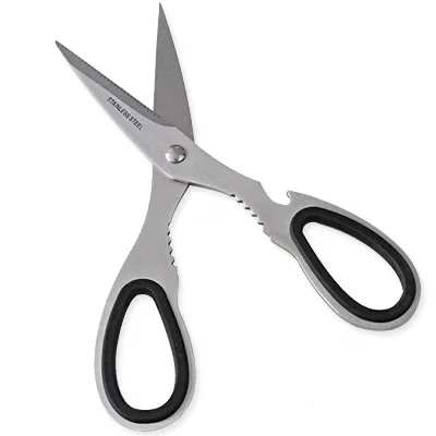 

7.5'' Multifunctional Nutcracker Bottle opener Bone Cutter Cook Tool shear cut Stainless Steel Poultry Kitchen scissor