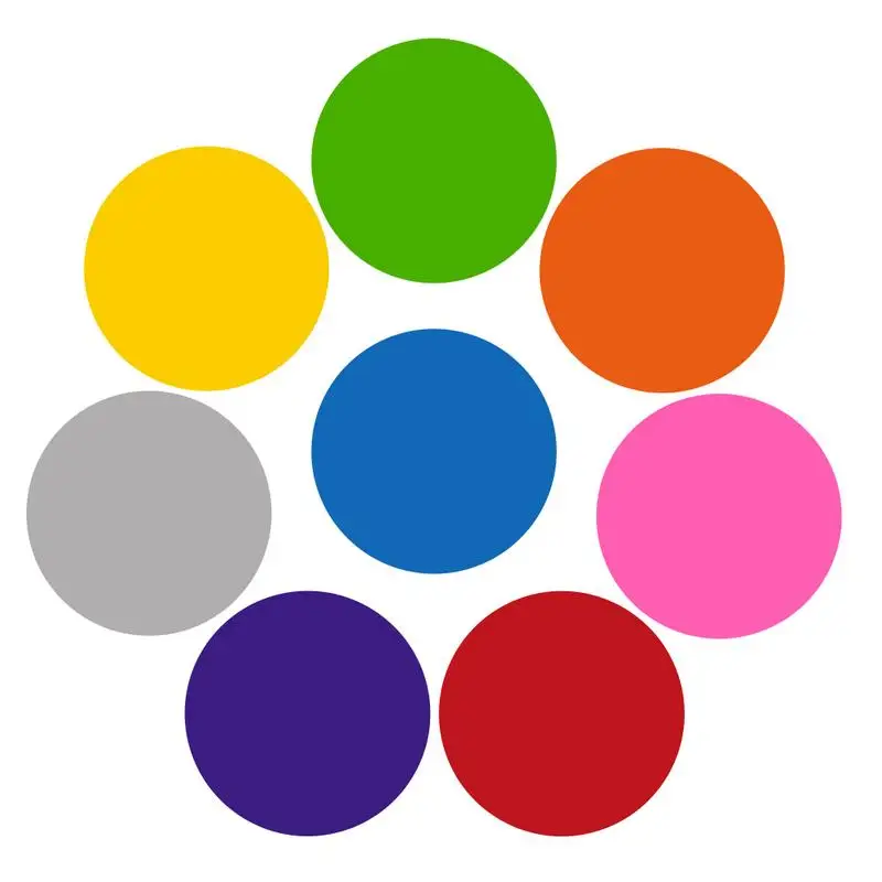 

Colorful Dry Erase Circles White Board Marker Removable Vinyl Thickened Dot Circle Wall Desk Sticker Set for Children 8PCS