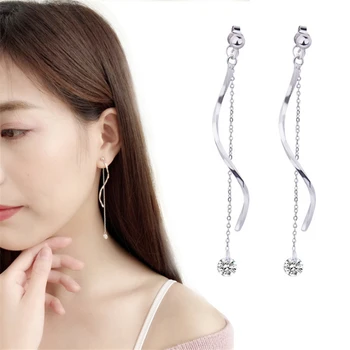 

Earing Oorbellen Fashion After The Hanging Atmosphere Jewelry Personality Tassel Long Wave Gift Dangle Earrings