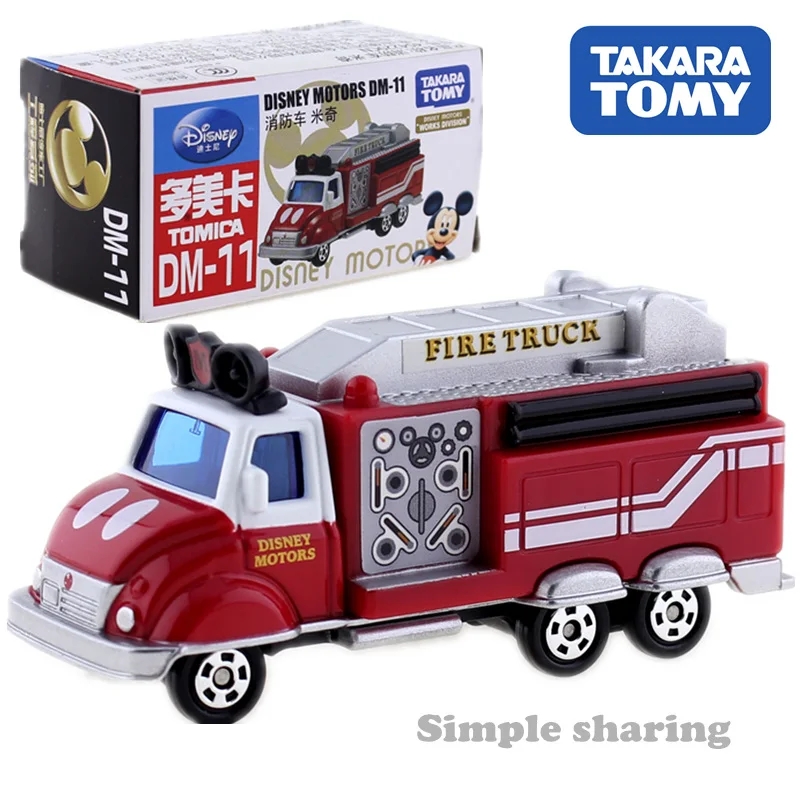 Tomica disney DM-11 Микки Маус пожарная машина работает дивизия Япония Такара Tomy