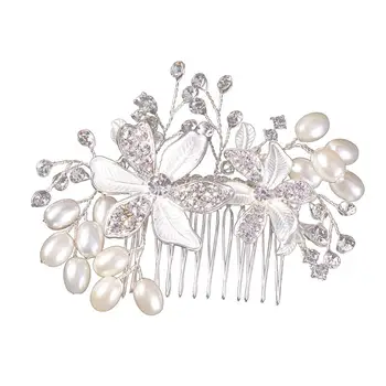 

1 Pc Hair Comb Handmade Artificial Pearl Rhinestone Hair Accessories Bridal Headpiece Haripins Dress Hair Clips for Girls Women