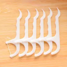 50 шт./компл. зубная нить одноразовая зубная нить в пластике чистка зубов палочка для ухода за полостью рта