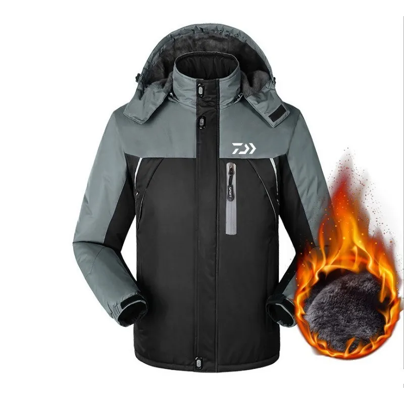 Male Daiwa Fishing Clothing Autumn Winter Thickening Waterproof Warm