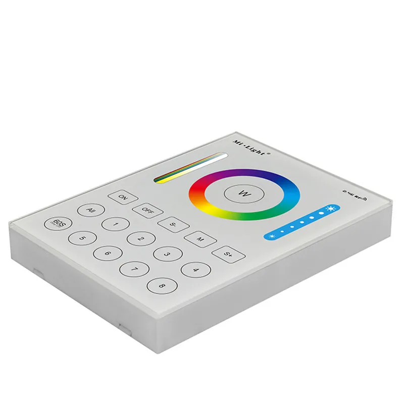 

ARILUX B8 8-Zones Fully Compatible with RGB+CCT Wall Mount Smart Panel LED Dimmer Controller Work With RGB+CCT Floodlight Bulb