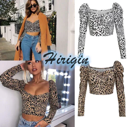 

Summer Women Tank Tops 2019 New Womens Summer Sexy U Neck Leopard Printed Casual Ladies Stretch Crop Tank Tops