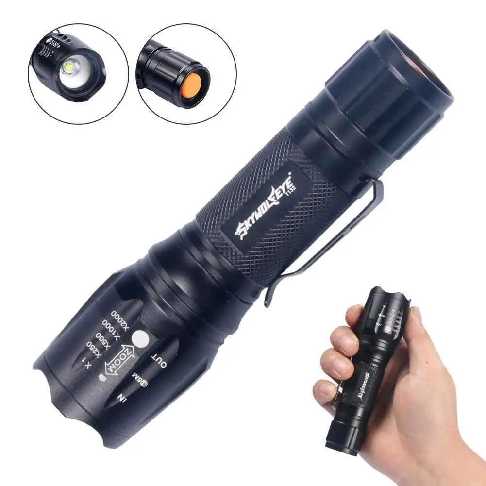 

Brightness Stepless Dimming LED Flashlgiht Battery Powered Direct Charging Flashlight XHP50 Tactical Hunting Torch