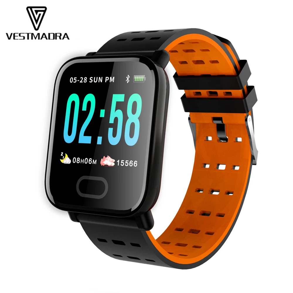 

VESTMADRA Smart Bracelet A6 Blood Pressure Heart Rate Monitor Color Screen Fitness Tracker Watch IP67 Waterproof Smart Band