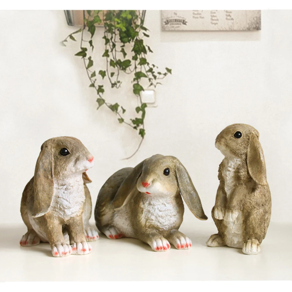 Фигурка кролика имитация смолы статуя скандинавский стиль изделия из украшение