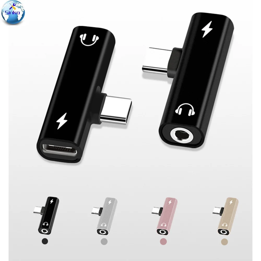 

2 In 1 Type C To 3.5mm Jack Earphone Charging Converter Usb Type-c Audio Adapter For Xiaomi 6 Huawei P10 Mate 20 Type C Phones