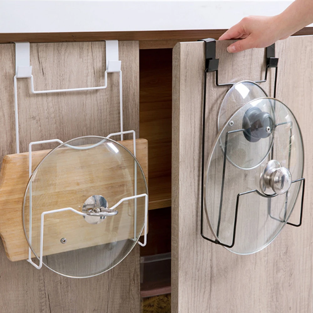

Storage Drainboard Lid Shelf Door Hanging Holder Metal Plate Stand Pan Dishes Cutting Board Kitchen Draining Rack Organizer