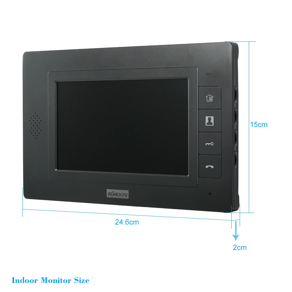 KKmoon 7 дюймов проводной видео дверной звонок визуальный двухсторонний аудио домофон ночного видения непромокаемая функция дистанционного разблокирования Видео дверной телефон