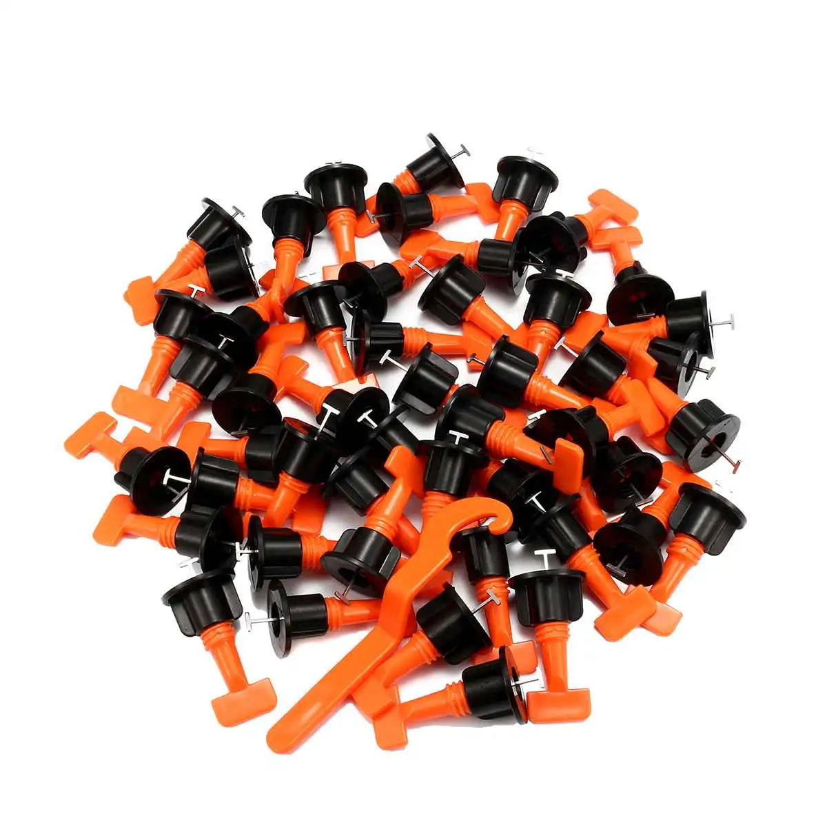 

50Sets/Bag Plastic Ceramic Leveler Tools T Shaped Leveling System Kits For Tiles Reusable T Leveling Locator System Tile Spacers
