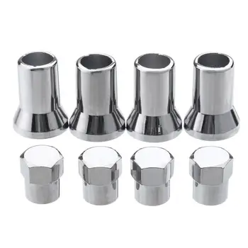 

Automobiles 4Pcs/set TR413 Chrome Car Truck Tire Wheel Tyre Valve Stem Hex Caps Case w/ Sleeve Cover Left Right Front Rear