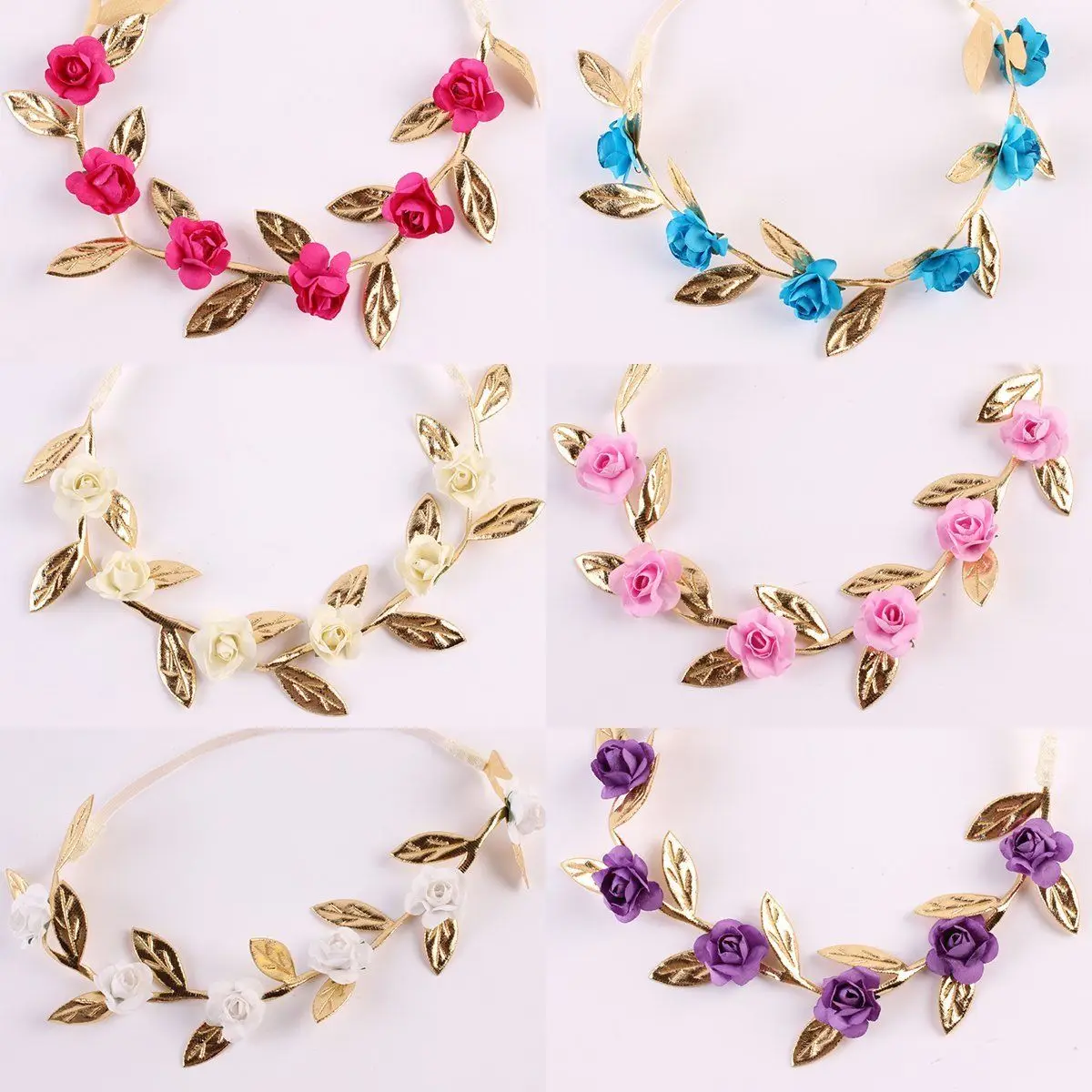 

DIY Kids Baby Girls Toddler Gold Leaves Hair Band Headwear Headband Accessories