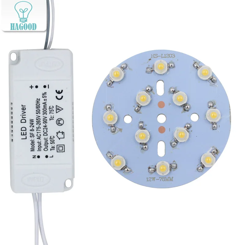 

1Set High power lamp bead LED Bulb Led Driver Plastic Cover Conversion with Segment Control Power Adapter DIY Driver