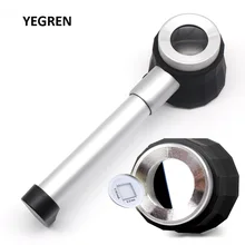 Cheap 10X Handheld Magnifier LED Illuminated Metal Magnifying Glass with Measuring Scale and 3LED Lights Lighting Reading Checking Cheap 10X Handheld Magnifier LED Illuminated Metal Magnifying Glass with Measuring Scale and 3LED Lights Lighting Reading Checking
