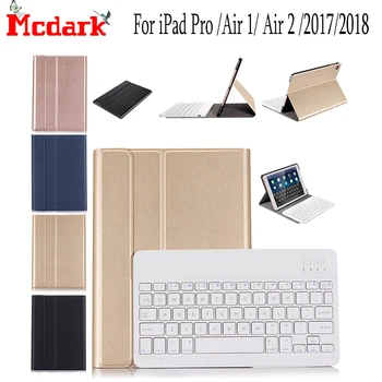 

Luxury Tablet Case 9.7'' For iPad Pro Air 1 Air 2 2017 2018Cover Funda Detachable Bluetooth Keyboard Leather Stand+Pencil Holder