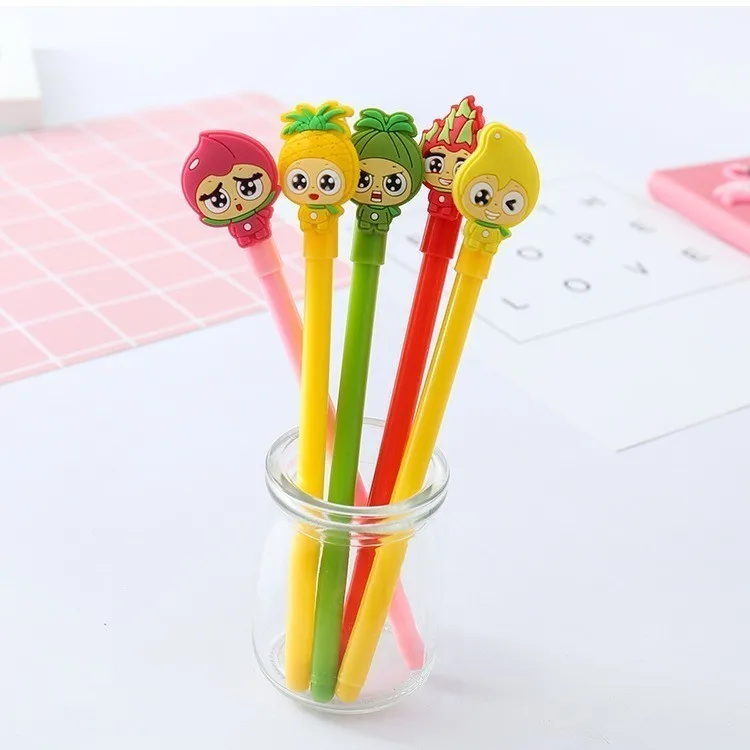 

1PCS Lovely New Cartoon Passionate Fruit Gel Pen Student Stationery Novelty Gift School Material Office Supplies