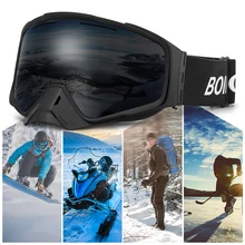 Против запотевания, Лыжный Спорт UV400 защитные очки Съемная Магнитная очки Восхождение Зимние виды спорта Мотоспорт OTG очки