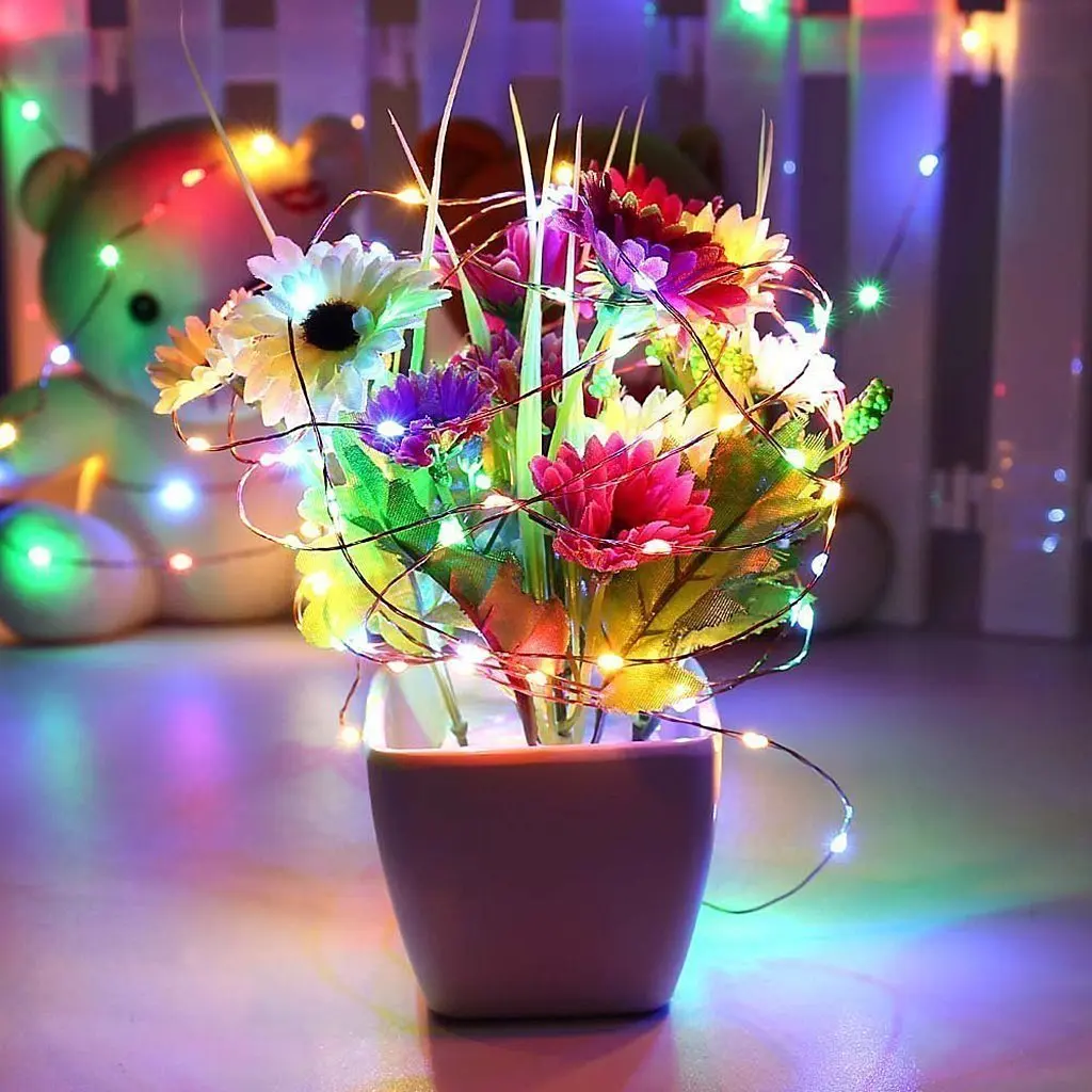 

LED fairy light 20 LEDs Battery Powered LED Copper wire String light 6 Pack 2 M Holiday lighting Garland For Christmas Tree P35