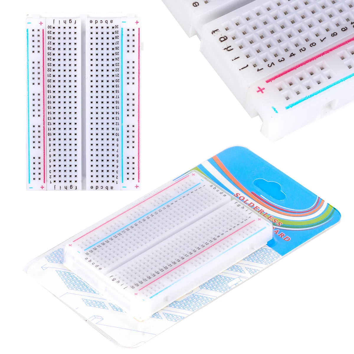 

1Pcs New Solderless Breadboard Mini Breadboard Bread Board 400 Contacts Available DIY PCB Test Tool 8.5x5.5cm