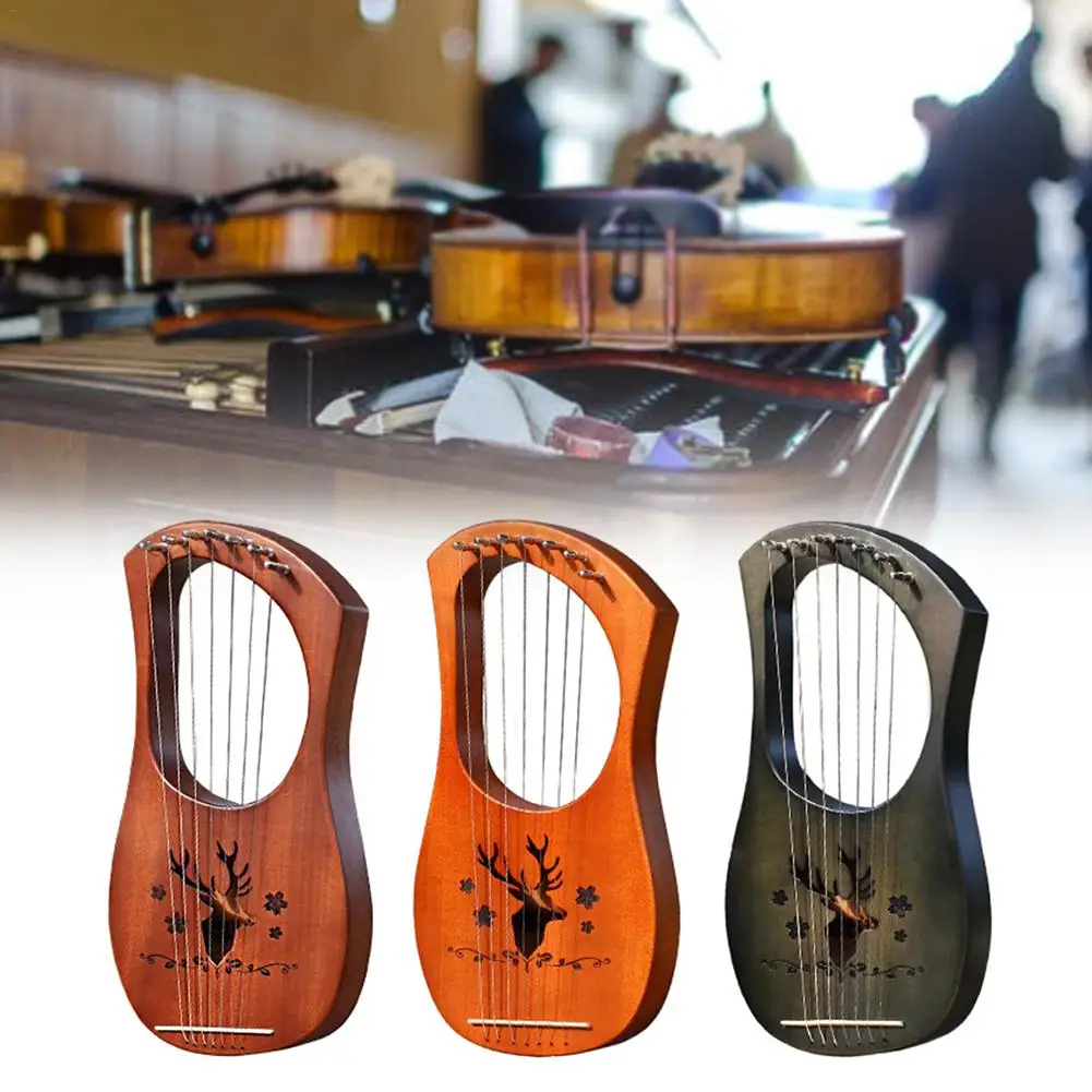 

Lyra Harp Seven-stringed Piano Small Harp Lerqin Liqin Greek Musical Instruments For Music Lovers