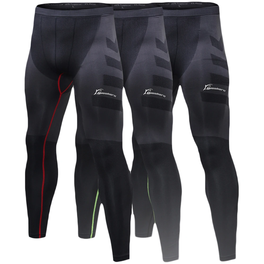 Queshark мужские водонепроницаемые компрессионные классные спортивные штаны Baselayer Леггинсы для йоги дышащие для фитнеса бодибилдинга