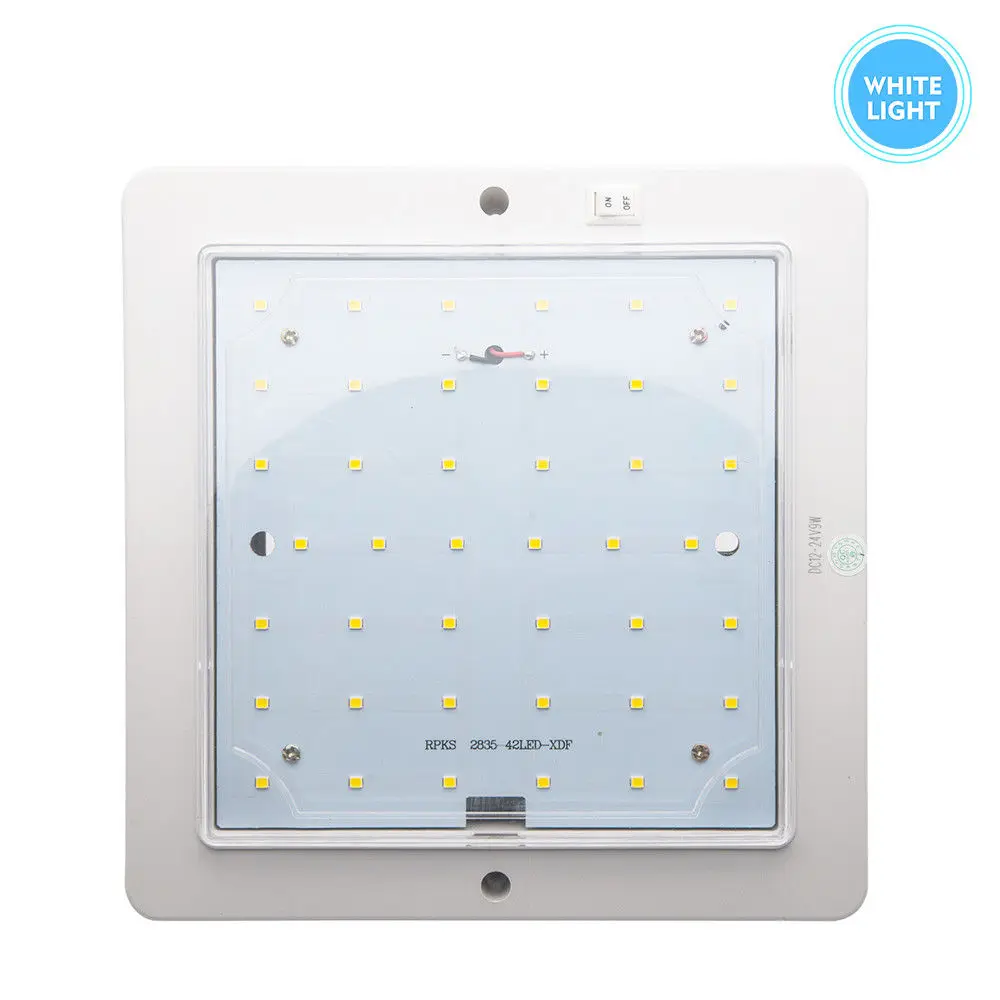 

Universal Hot 12V Reading Spot Lamp Car LED White Light Auto Interior Roof Ceiling Dome Light For Home Caravan Boat Office