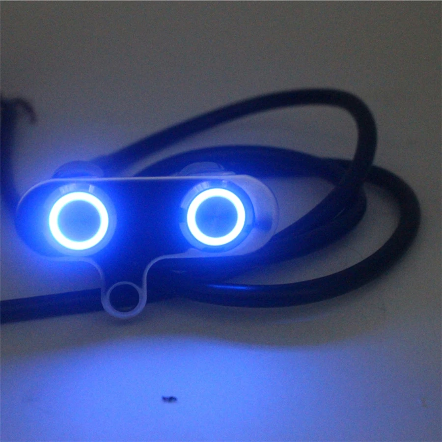 

CNC Aluminum Alloy Motorcycle Handlebar Dual Buttons Switch Manual-return Lock Switch with LED