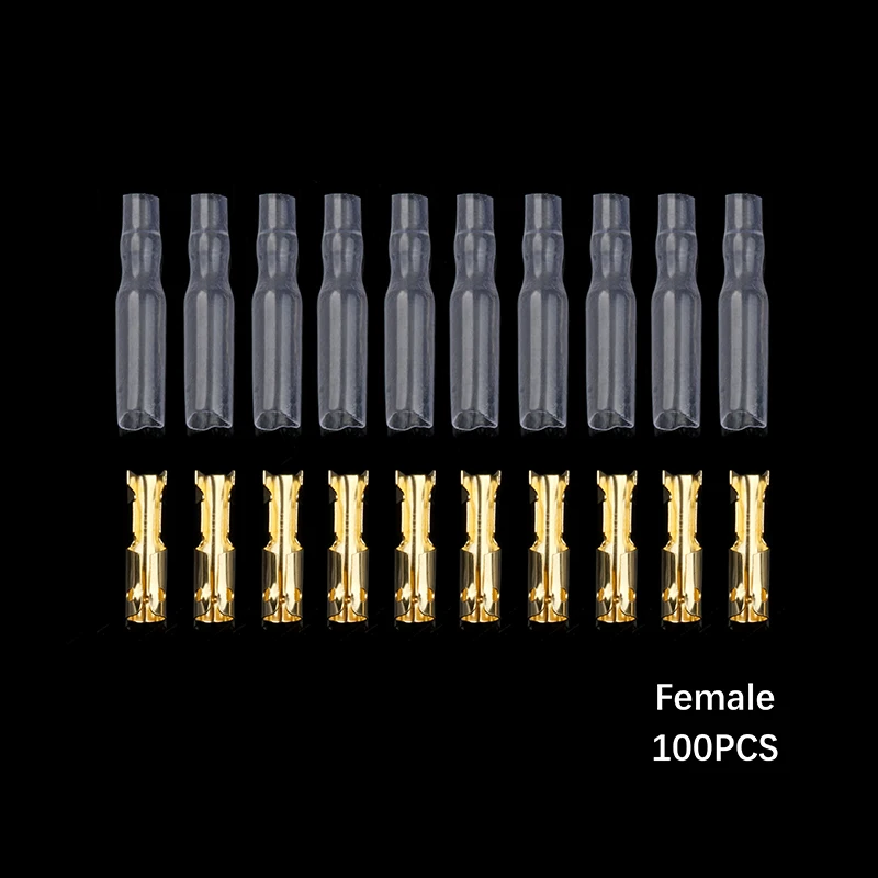 200 шт./50 комплектов 3 9 мм Штекерный и гнездовой разъем для мотоцикла клеммы с