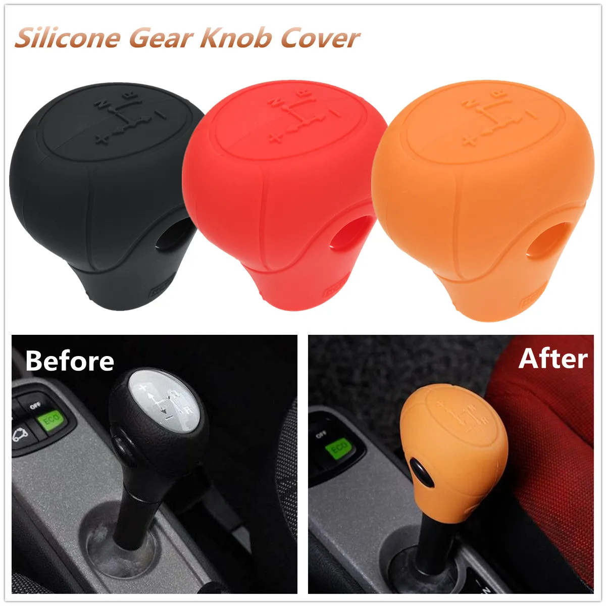 

Car Silicone Skin Gear Knob Cover Shift Knob Head Case For Benz Smart Fortwo 2009-2014