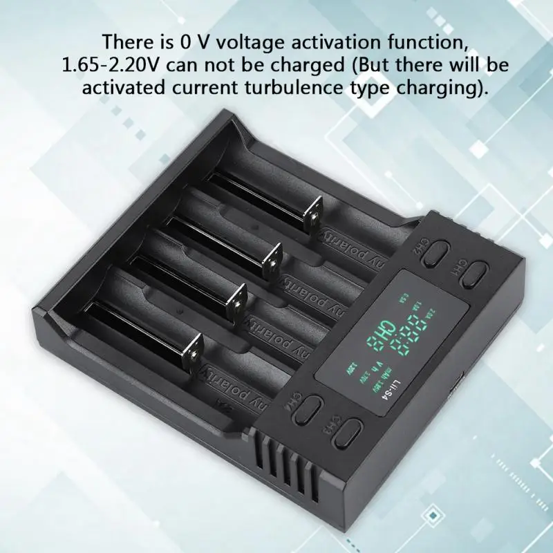  LiitoKala Lii-S4 DC 5V2A Smart батарея зарядное устройство Четыре слота с мощность дисплей 