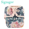 [Sigzagor 2022 nuevo tamaño bebé pañal de tela cubierta de pañal... PUL doble fuelle gato floral Paisley Cráneo 4-13 kg 45 diseños ► Foto 1/6