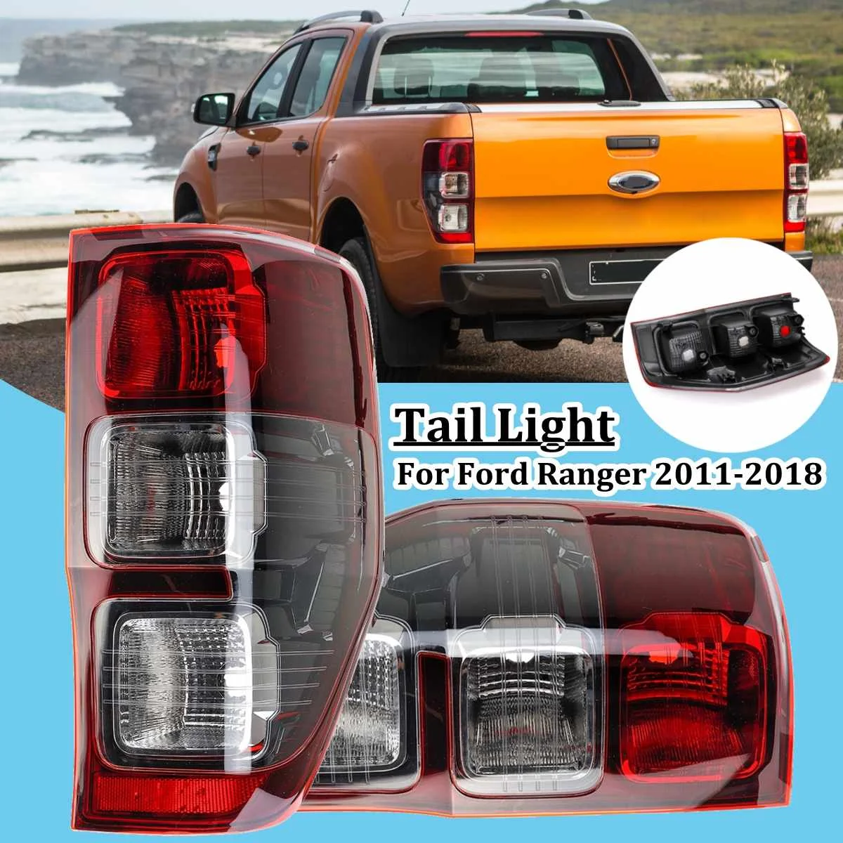 

Car Tail Light for Ford Ranger Wildtrak lamp 2011 2012 2013 2014 2015 2016 2017 2018 Taillight Rear Brake Reverse Fog Lamp Drl
