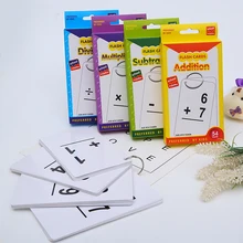 Playing Card Chlidren Flash Cards Math Educational Cards Addition Subtration Studying Card Multiplication Division Teaching Card addition 52 flash cards