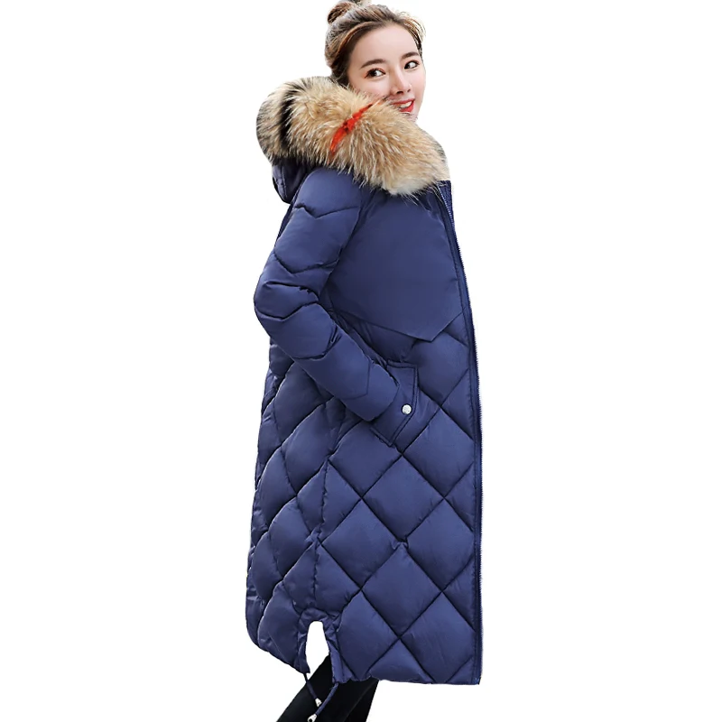 #*Cheap With Big Fur Collar Warm Thicken 2018 New Arrival Winter Jacket Women Long Down Cotton Parka Parkas Female Coat Hooded Coats