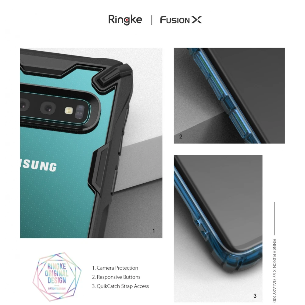 Cena Ringke Fusion X dla Galaxy S10 Heavy Duty amortyzacja ergonomiczna przezroczysta twarda PC powrót miękka ramka z tpu Hybrid dla S10 Plus