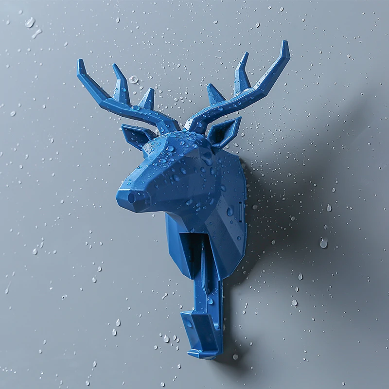 

Wall Hanging Hook Vintage Deer Head Antlers Animal Hanger for Hanging Key Clothes Hat Scarf Deer Horns Wall Rack Room Decoration