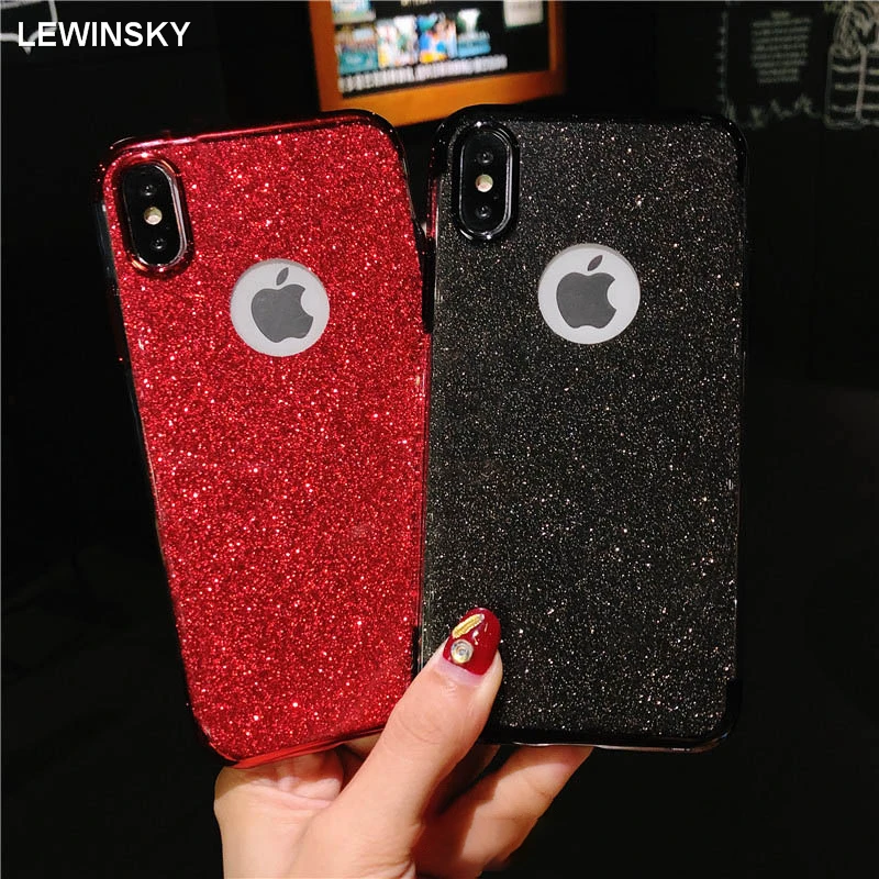 

Luxury Glitter Bling Phone case For iPhone X XR XS Max 7 8 6 s 6s Plus Case Silicone Bling Cover Phone Cases For iphone SE 5 5S