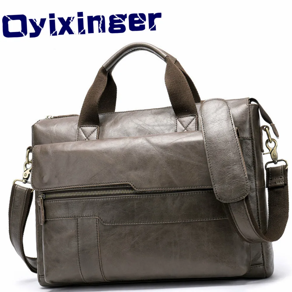 

Mens Briefcase 14 Inch Computer Bag For Huawei Matebook X Man Genuine Cow Leather Handbag Male Business Bags For Dell Laptop Tas