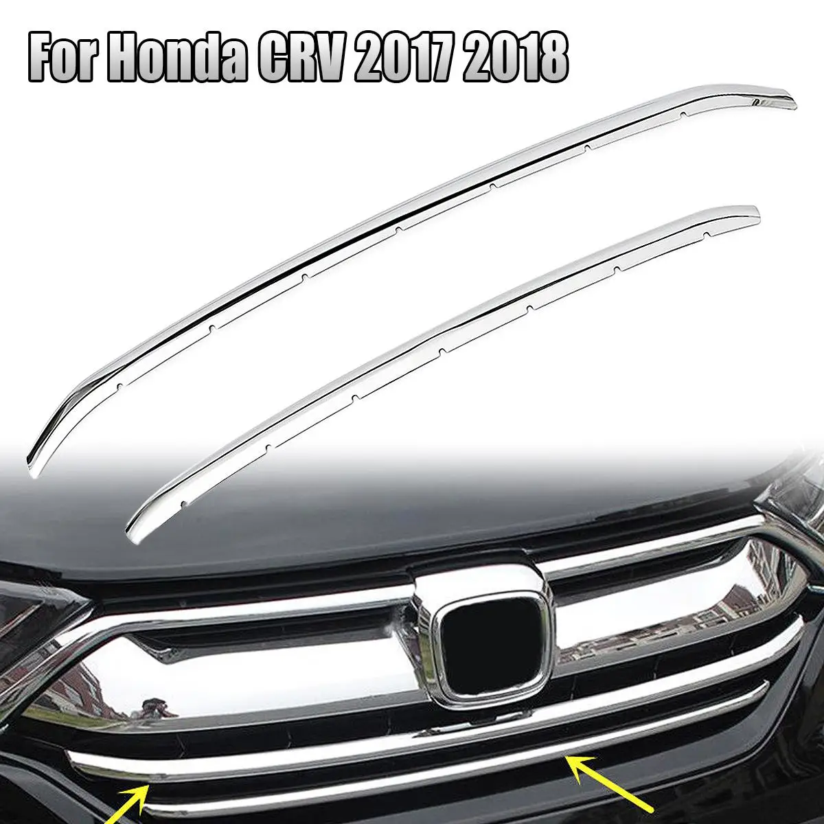 Решетчатый передний бампер из нержавеющей стали для Honda CRV 2017 2018|Хромирование| |