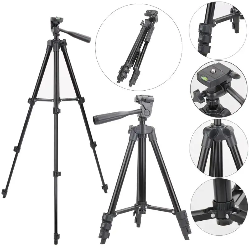  Flexible Universal Selfie Tripod Stand 1/4 inch Screw Mount Protable Camera Tripod Stabilizer Stand
