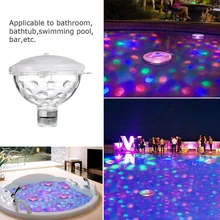 Flotando bajo el agua RGB luz sumergible LED discoteca luz espectáculo de luces de la piscina jacuzzi lámpara para spa baño Luz